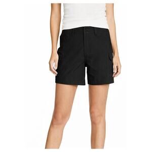 Eddie Bauer Womens Summer Trail Shorts Black Stretch Cargo Size 10